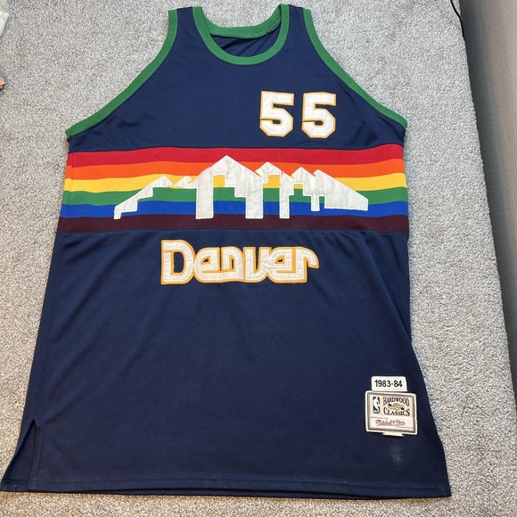 Vintage Denver Nuggets Jersey Mens XL Blue NBA Basketball Hardwood‎ Classics 80s